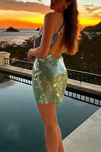 SANTORINI – Sequin Mini Dress – 4365