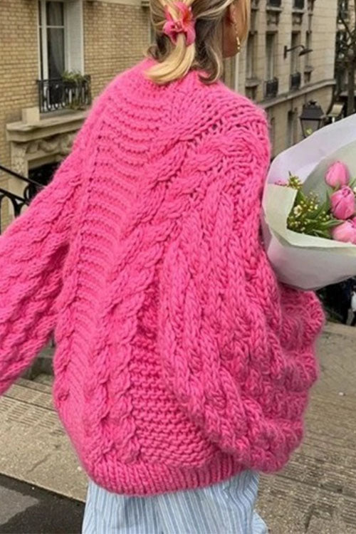 BUDAPEST – Oversized Cable Knit Sweater – 6908