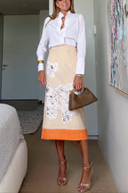 VALENCIA – Pencil Midi Skirt – 6661