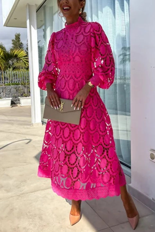 MALAGA – Mockneck Midi Dress – 7613