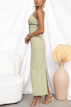 MILAN – One Shoulder Maxi Dress – 3358
