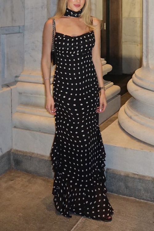 VALLETTA – Polka Dot Maxi Dress – 1374