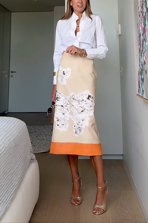 VALENCIA – Pencil Midi Skirt – 6661