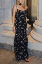 VALLETTA – Polka Dot Maxi Dress – 1374