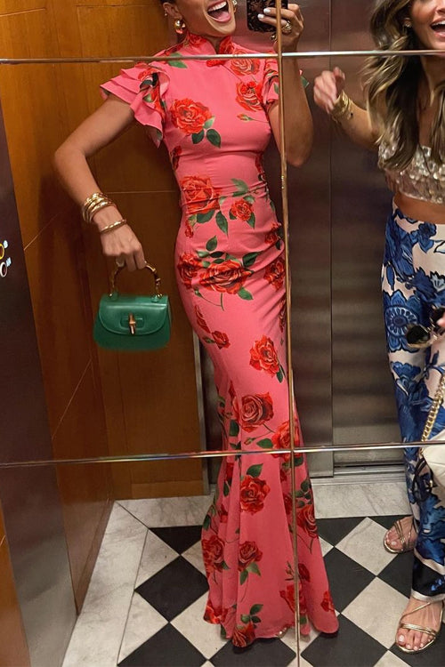 SALERNO – Cheongsam Maxi Dress – 9588