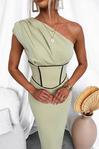 MILAN – One Shoulder Maxi Dress – 3358