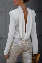 BERN – Satin Long Sleeve Top – 3459