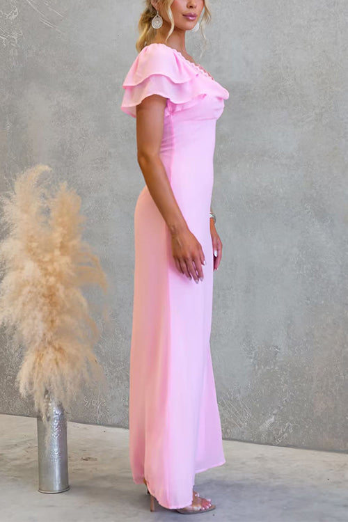 SEVILLE – Flare Sleeve Maxi Dress – 5411