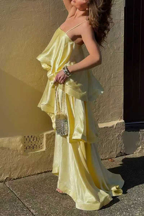 ATHENS – Satin Maxi Dress – 3908