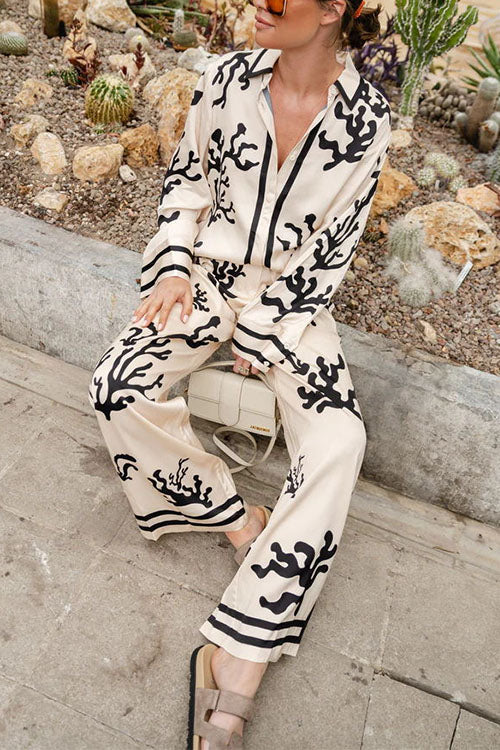 VALENCIA – Wide Leg Satin Pants – 7117