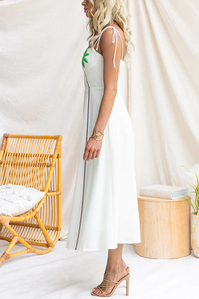 VENICE – Strikschouder Midi Jurk – 1286