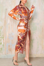 VENICE – Printed Midi Dress – 7044