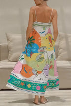 LISBON – Spaghetti Strap Maxi Dress – 9275