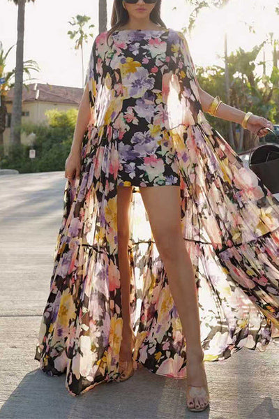 TAORMINA – Bloemen Maxi Jurk – 9687