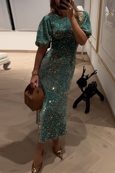 ATHENS – Sequin Midi Dress – 3784