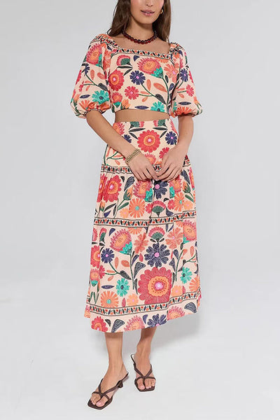 MARSEILLE – High Rise Midi Skirt – 6008