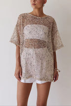 LYON – Sequin Crochet Top – 4616