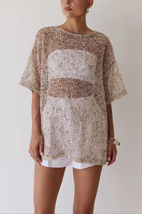 LYON – Sequin Crochet Top – 4616