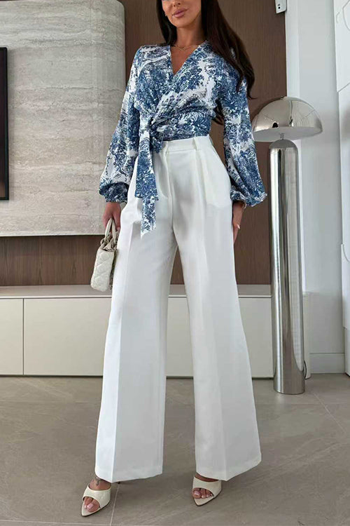 ATHENS – Wrap Floral Blouse – 2463