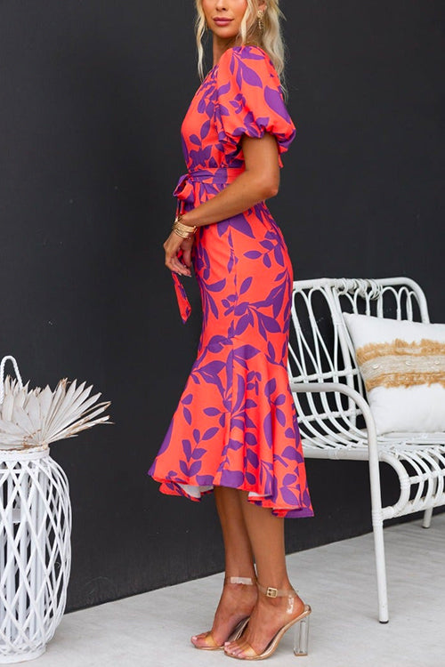 MARBELLA – Tie Waist Midi Dress – 5797