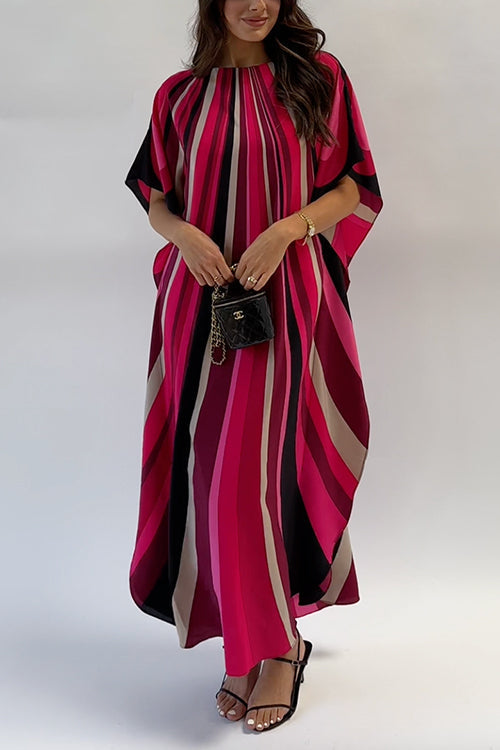 ALICANTE – Striped Caftan Dress – 5852