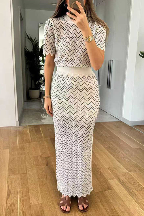 PALERMO – Crewneck Zigzag Top – 2068