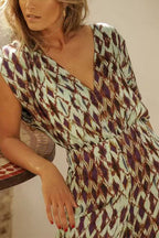 MONTPELLIER – Printed V-Neck Jumpsuit – 8604