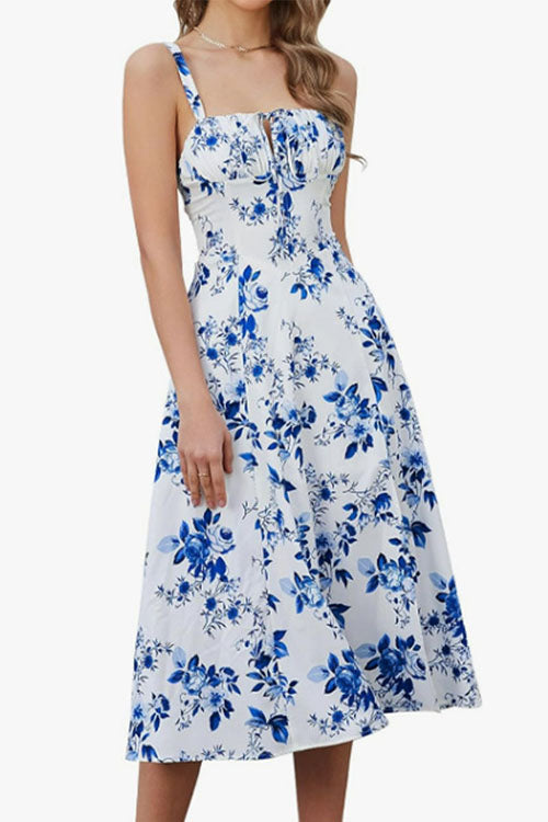 MADRID – Lace-up Midi Dress – 9640