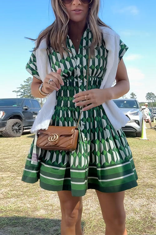 ALICANTE – Button Up Mini Dress – 6672