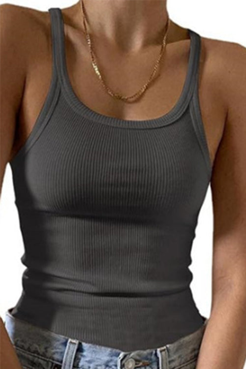 LISBON – Ribbed Crop Cami – 8745
