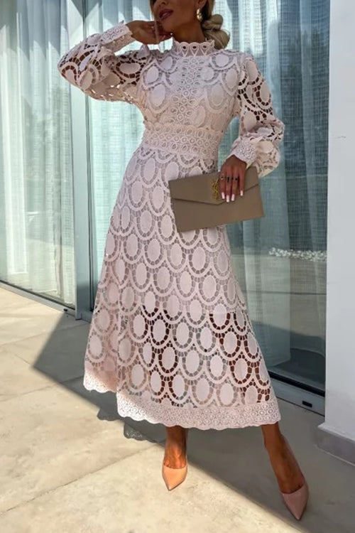 MALAGA – Mockneck Midi Dress – 7613