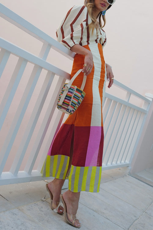 MILAN – Printed Midi Dress – 3640