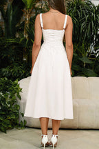 MADRID – Lace-up Midi Dress – 9640