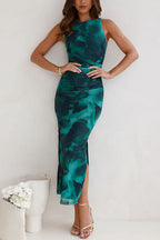 SALERNO – Printed Bodycon Midi Dress – 4118