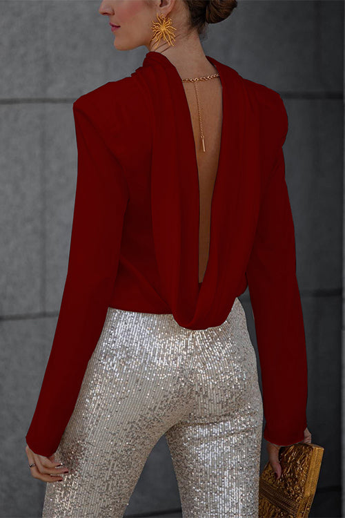 BERN – Satin Long Sleeve Top – 3459