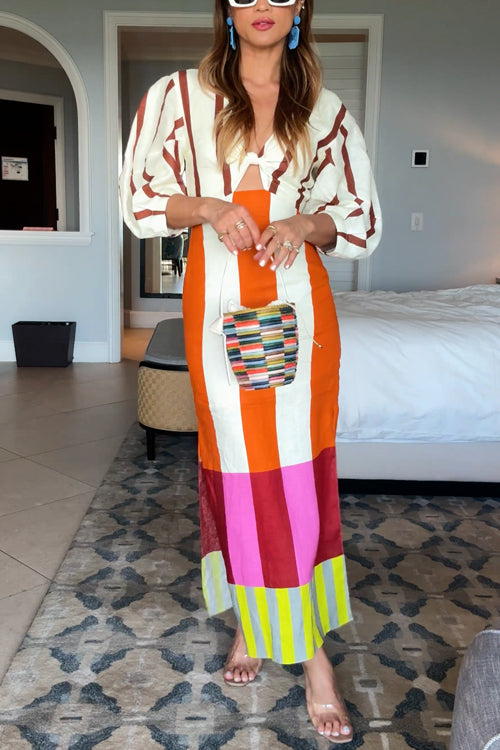 MILAN – Printed Midi Dress – 3640