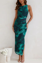 SALERNO – Printed Bodycon Midi Dress – 4118