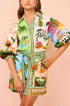 ANTIBES – Tie Waist Shirt Dress – 2467