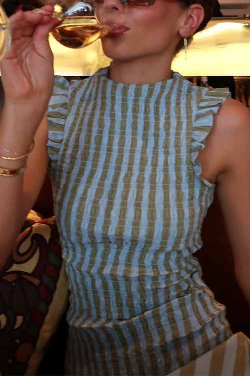 PORTO – Striped Midi Dress – 8604