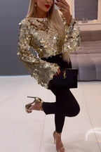 TAORMINA – Sequin Crop Top – 3085