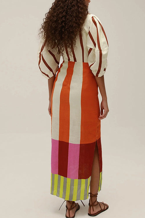 MILAN – Printed Midi Dress – 3640