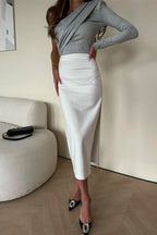 AMALFI – Ruched Midi Skirt – 9450