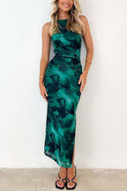 SALERNO – Printed Bodycon Midi Dress – 4118