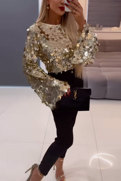 TAORMINA – Sequin Crop Top – 3085