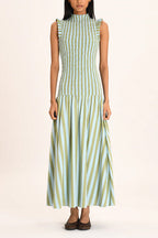 PORTO – Striped Midi Dress – 8604