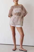 LYON – Sequin Crochet Top – 4616