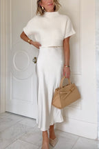 VALLETTA – High Rise Satin Skirt – 8975