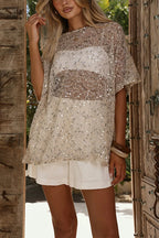 FORMENTERA – Crochet Sequin Top – 7243