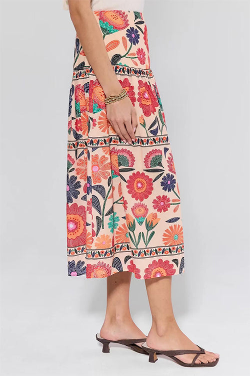 MARSEILLE – High Rise Midi Skirt – 6008