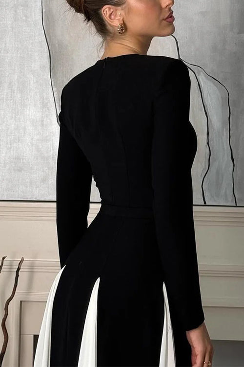 VIENNA – Color Block Maxi Dress – 4724